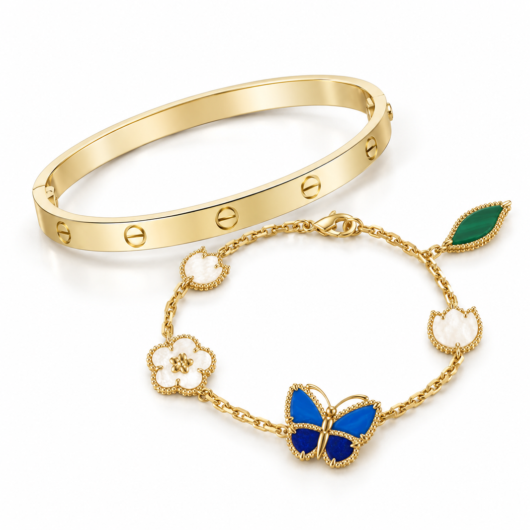 [Luna Brilliance]Lucky Spring & Love Bracelet Stack Set