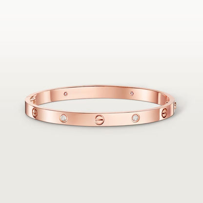 [Luna Brilliance] LOVE BRACELET 4.8MM 4 DIAMONDS