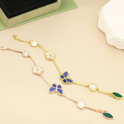 [Luna Brilliance]LUCKY SPRING BUTTERFLY 5 MOTIF BRACELET
