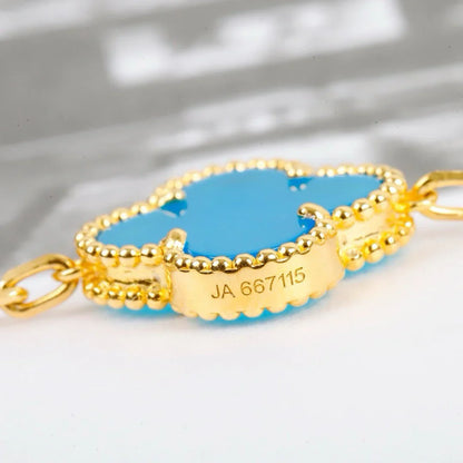 [Luna Brilliance] CLOVER 5 MOTIF TURQUOISE BRACELET COLLECTION