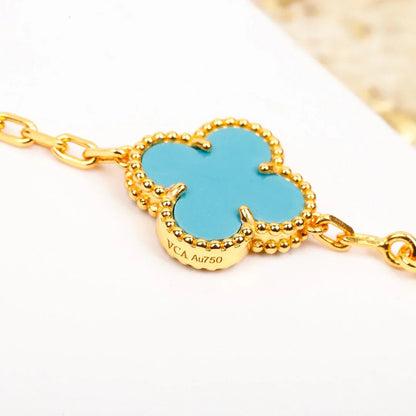[Luna Brilliance] CLOVER 5 MOTIF TURQUOISE BRACELET COLLECTION