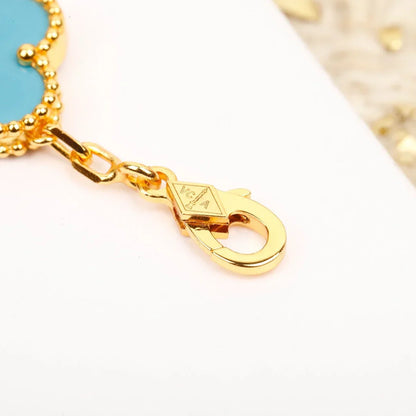 [Luna Brilliance] CLOVER 5 MOTIF TURQUOISE BRACELET COLLECTION