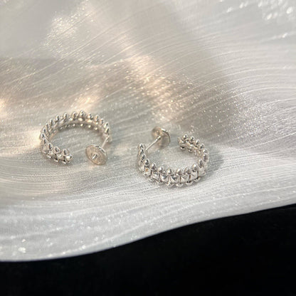 [Luna Brilliance] CLASH SMALL HOOP EARRINGS