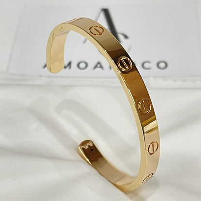 [Luna Brilliance] LOVE BRACELET 6.1MM OPEN CUFF