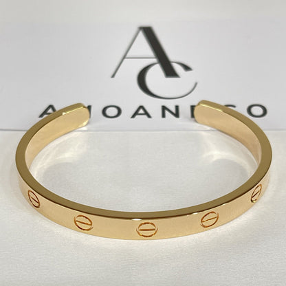 [Luna Brilliance] LOVE BRACELET 6.1MM OPEN CUFF
