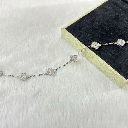 [Luna Brilliance]CLOVER 6 MOTIF DIAMOND BRACELET