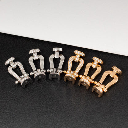 [Luna Brilliance]FORCE LARGE HORSESHOE FULL DIAMOND BRACELET GOLD