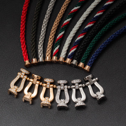 [Luna Brilliance]FORCE LARGE HORSESHOE FULL DIAMOND BRACELET ROSE GOLD