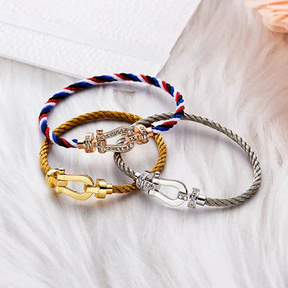[Luna Brilliance]FORCE LARGE HORSESHOE NO DIAMOND BRACELET GOLD