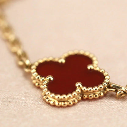 [Luna Brilliance]Clover & Love Diamond-Paved Radiant Line 2-Piece Bracelet Stack Set
