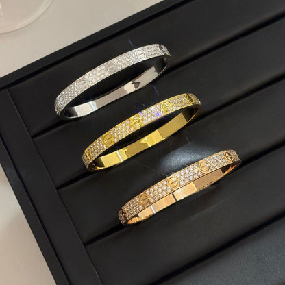 [Luna Brilliance] LOVE BRACELET 6.1MM DIAMOND-PAVED