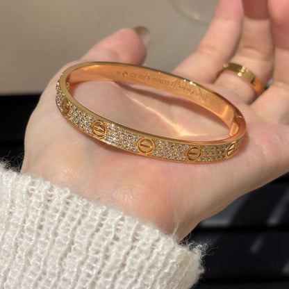 [Luna Brilliance] LOVE BRACELET 6.1MM DIAMOND-PAVED