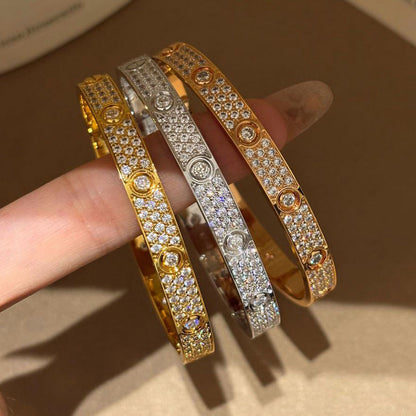 [Luna Brilliance] LOVE BRACELET 6.1MM DIAMOND-PAVED 10 BIG DIAMONDS
