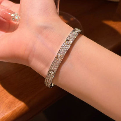 [Luna Brilliance] LOVE BRACELET 6.1MM DIAMOND-PAVED 10 BIG DIAMONDS