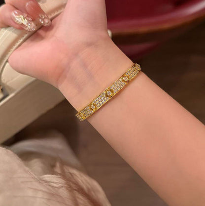 [Luna Brilliance] LOVE BRACELET 6.1MM DIAMOND-PAVED 10 BIG DIAMONDS