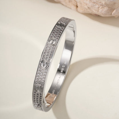 [Luna Brilliance] LOVE BRACELET 6.1MM DIAMOND-PAVED