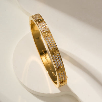 [Luna Brilliance] LOVE BRACELET 6.1MM DIAMOND-PAVED