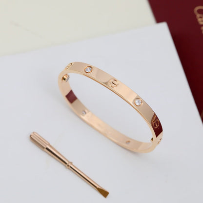 [Luna Brilliance] LOVE BRACELET 6.1MM 4 DIAMONDS