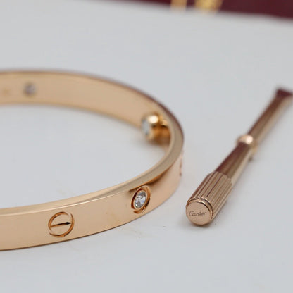[Luna Brilliance] LOVE BRACELET 6.1MM 4 DIAMONDS