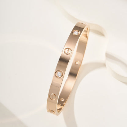 [Luna Brilliance] LOVE BRACELET 6.1MM 4 DIAMONDS