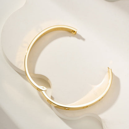 [Luna Brilliance] LOVE BRACELET 6.1MM 4 DIAMONDS