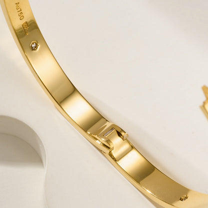 [Luna Brilliance] LOVE BRACELET 6.1MM 4 DIAMONDS