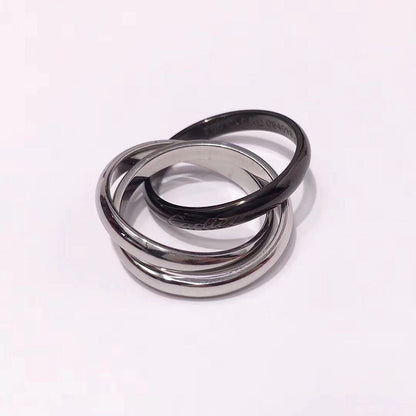 [Luna Brilliance] TRINITY 3.2MM RING BLACK CERAMIC