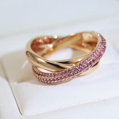 [Luna Brilliance] TRINITY 3.2MM RING PINK DIAMOND