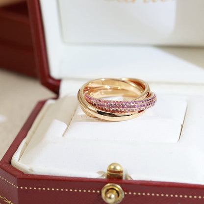 [Luna Brilliance] TRINITY 3.2MM RING PINK DIAMOND