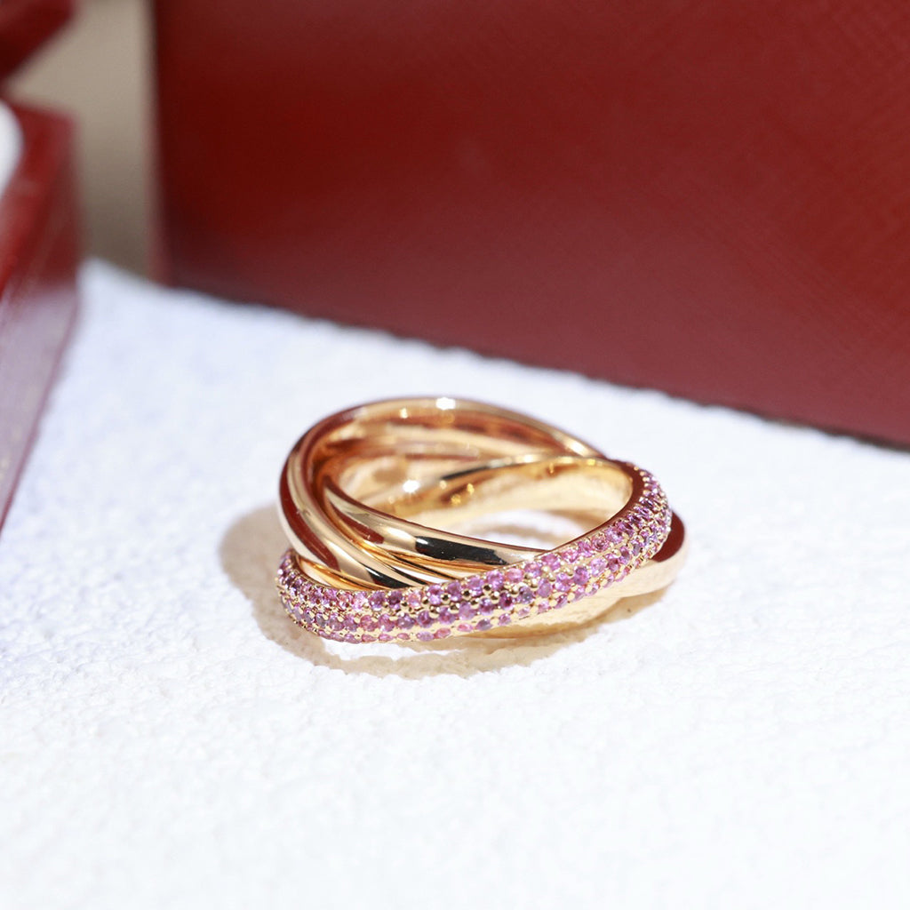 [Luna Brilliance] TRINITY 3.2MM RING PINK DIAMOND