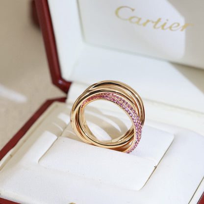 [Luna Brilliance] TRINITY 3.2MM RING PINK DIAMOND