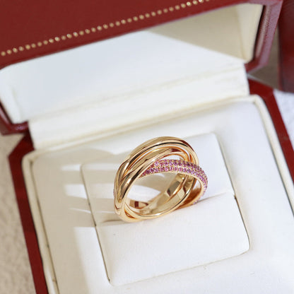 [Luna Brilliance] TRINITY 3.2MM RING PINK DIAMOND