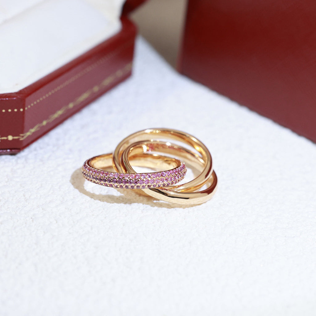 [Luna Brilliance] TRINITY 3.2MM RING PINK DIAMOND