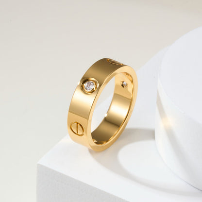 [Luna Brilliance] LOVE 4MM 1 DIAMOND RING
