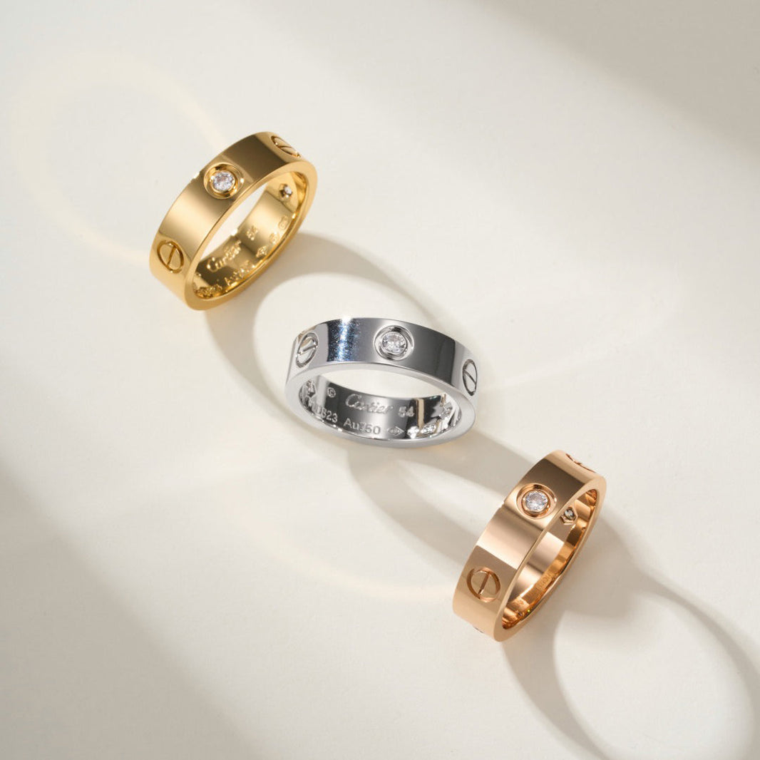 [Luna Brilliance] LOVE 4MM 1 DIAMOND RING
