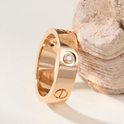 [Luna Brilliance] LOVE 4MM 1 DIAMOND RING