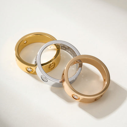 [Luna Brilliance] LOVE 4MM 1 DIAMOND RING