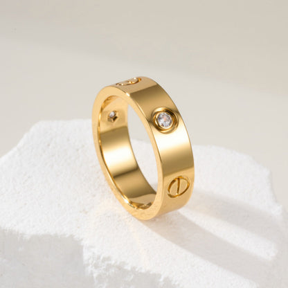 [Luna Brilliance] LOVE 4MM 1 DIAMOND RING