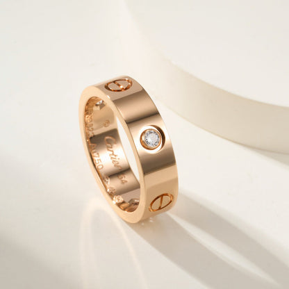 [Luna Brilliance] LOVE 4MM 1 DIAMOND RING