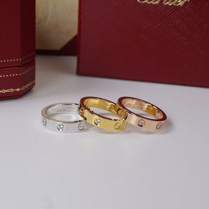 [Luna Brilliance] LOVE 4MM 1 DIAMOND RING