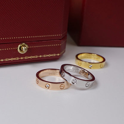 [Luna Brilliance] LOVE 4MM 1 DIAMOND RING