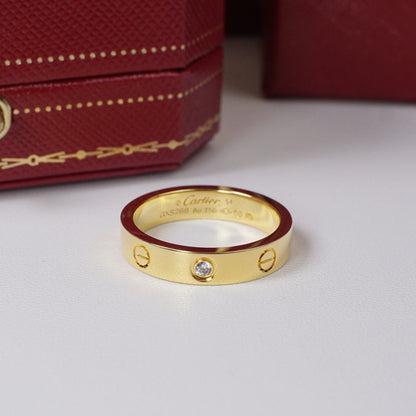 [Luna Brilliance] LOVE 4MM 1 DIAMOND RING