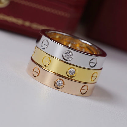 [Luna Brilliance] LOVE 4MM 1 DIAMOND RING