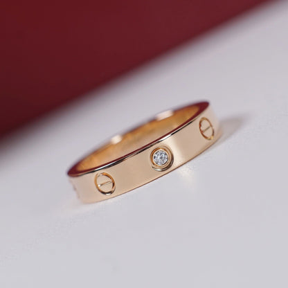[Luna Brilliance] LOVE 4MM 1 DIAMOND RING