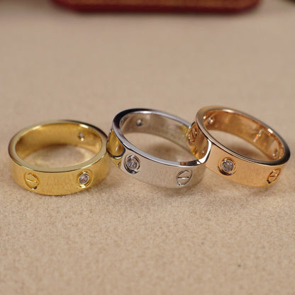 [Luna Brilliance] LOVE 5.5MM 3 DIAMOND RING