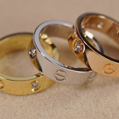 [Luna Brilliance] LOVE 5.5MM 3 DIAMOND RING