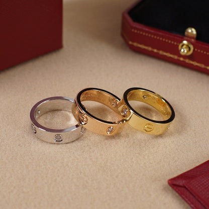 [Luna Brilliance] LOVE 5.5MM 3 DIAMOND RING
