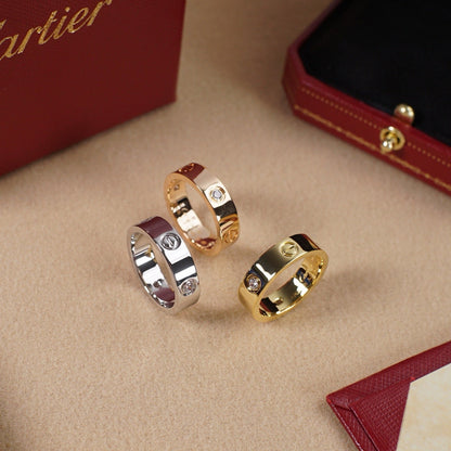 [Luna Brilliance] LOVE 5.5MM 3 DIAMOND RING