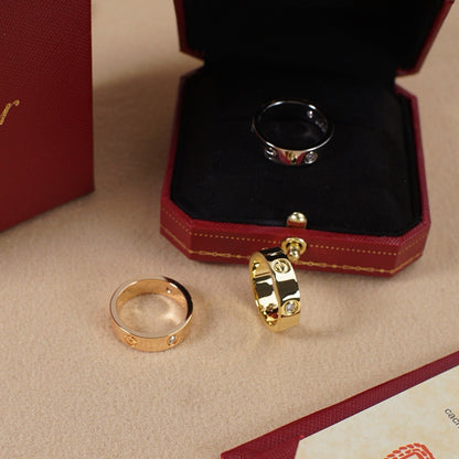 [Luna Brilliance] LOVE 5.5MM 3 DIAMOND RING