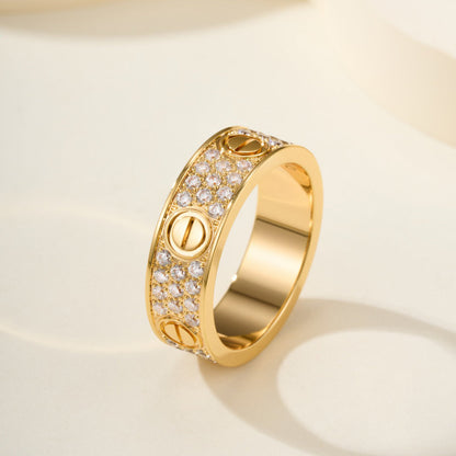 [Luna Brilliance] LOVE RING 5.5MM DIAMONDS PAVED